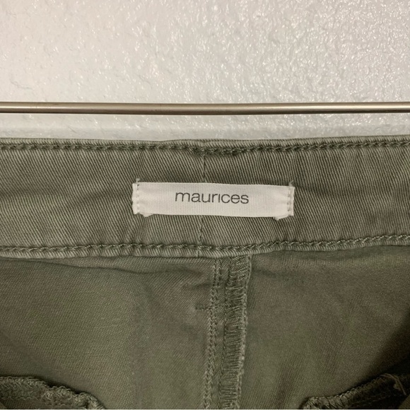 Maurices Olive Green Cotton Chino Pants Size 4 - Picture 5 of 9